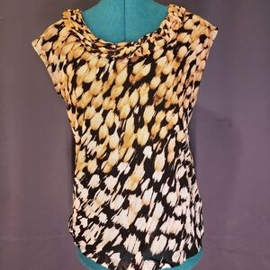 3/$20 Dana Buchman Women's Tan and Black Top